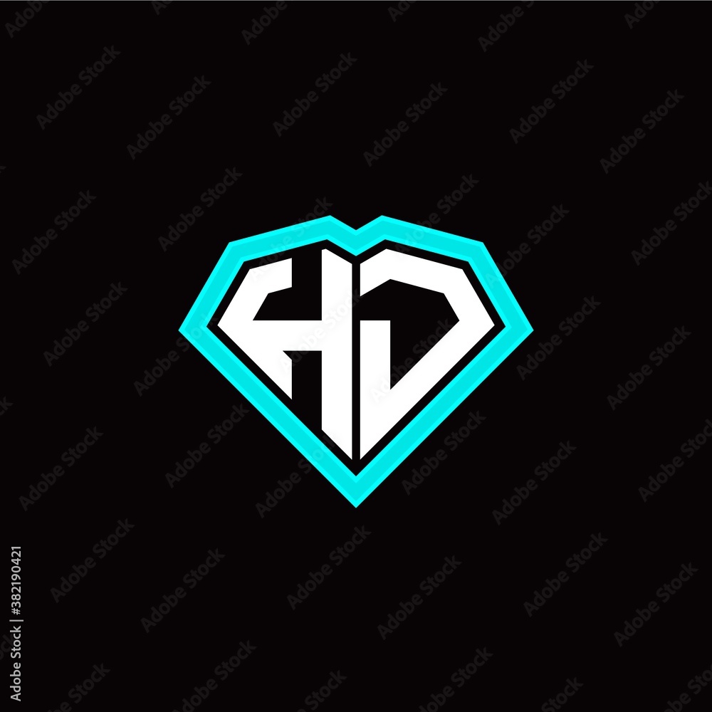 H J initial letter with unique diamond style logo template vector H J initial letter with unique diamond style logo template vector
