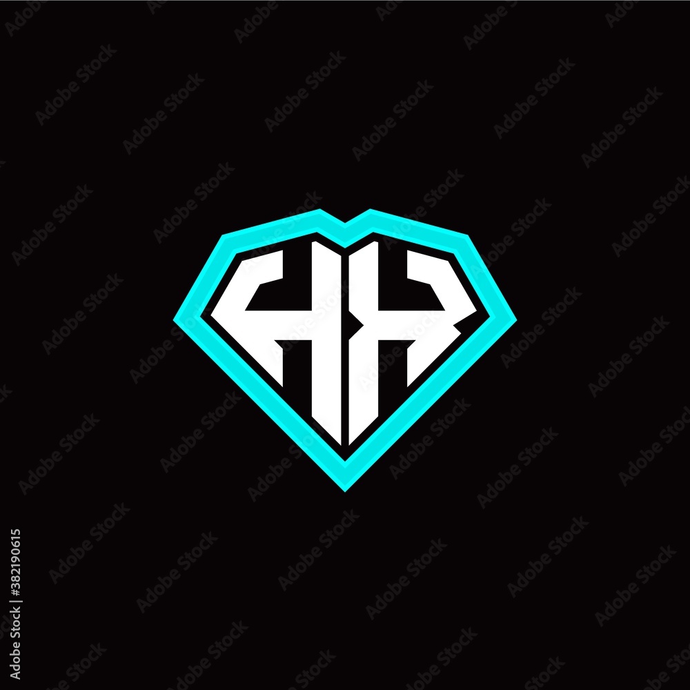 H X initial letter with unique diamond style logo template vector H X initial letter with unique diamond style logo template vector