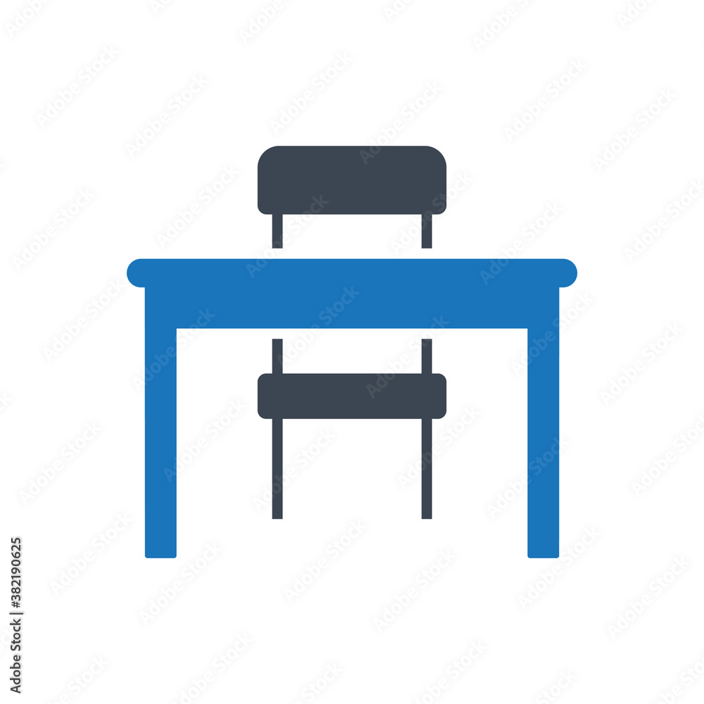 Student desk icon ( vector illustration ) Student desk icon ( vector illustration )