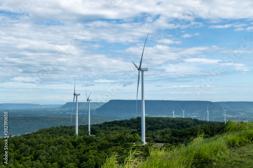 Turbines generate electricity generated from wind