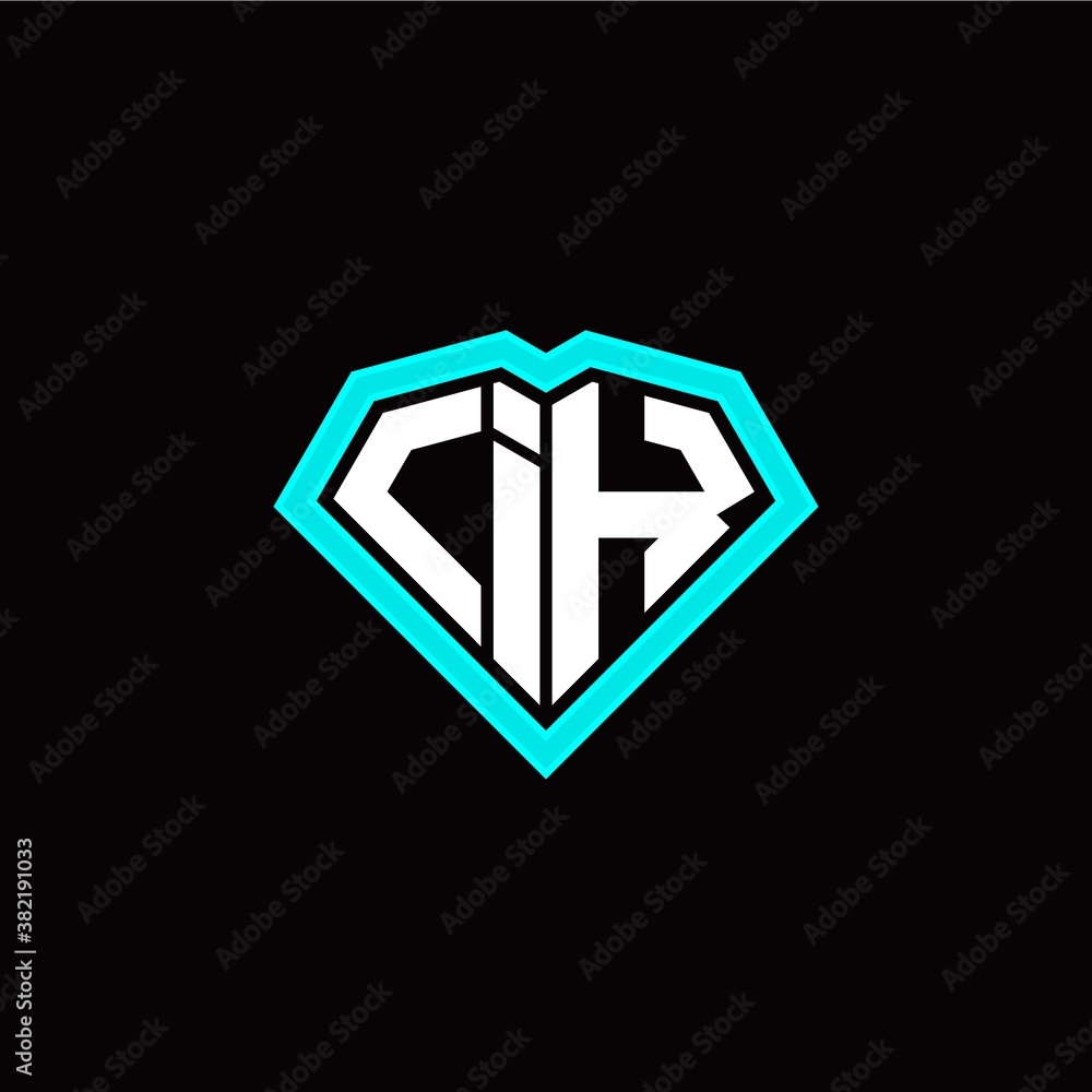I K initial letter with unique diamond style logo template vector I K initial letter with unique diamond style logo template vector