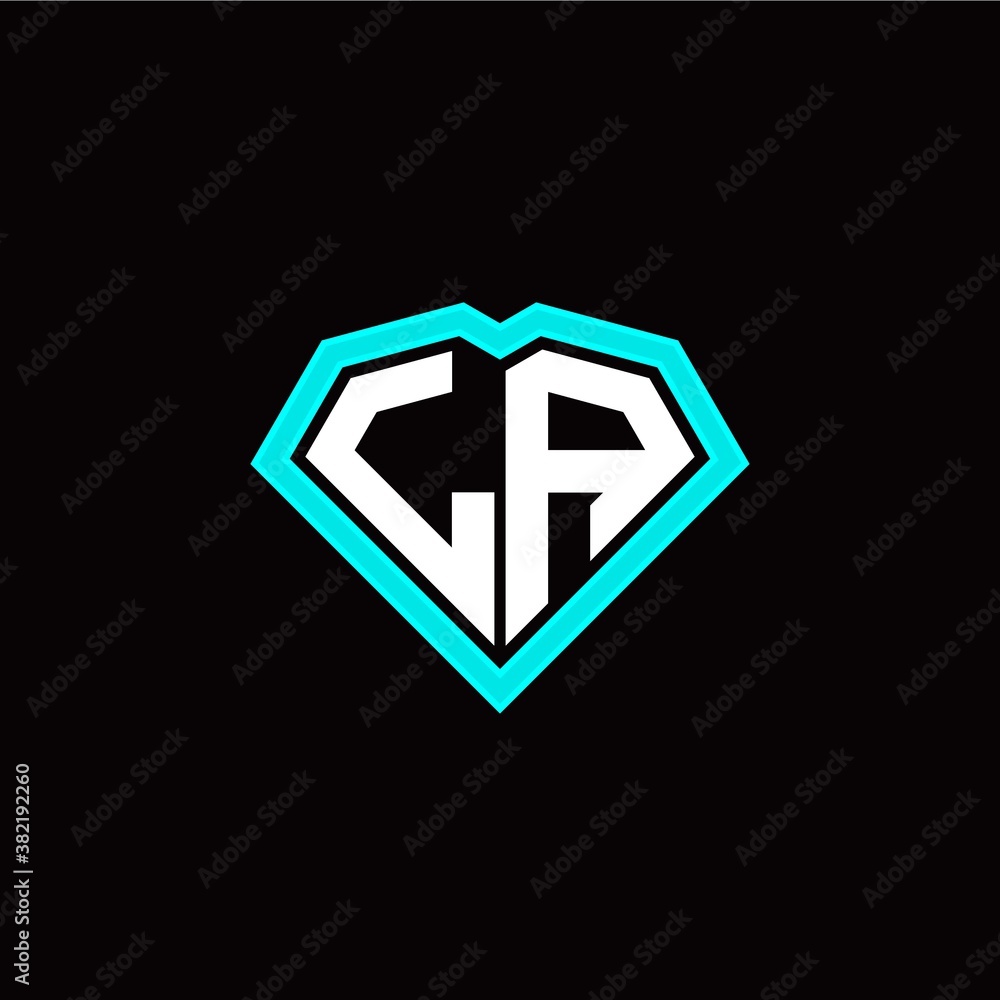 L A initial letter with unique diamond style logo template vector L A initial letter with unique diamond style logo template vector