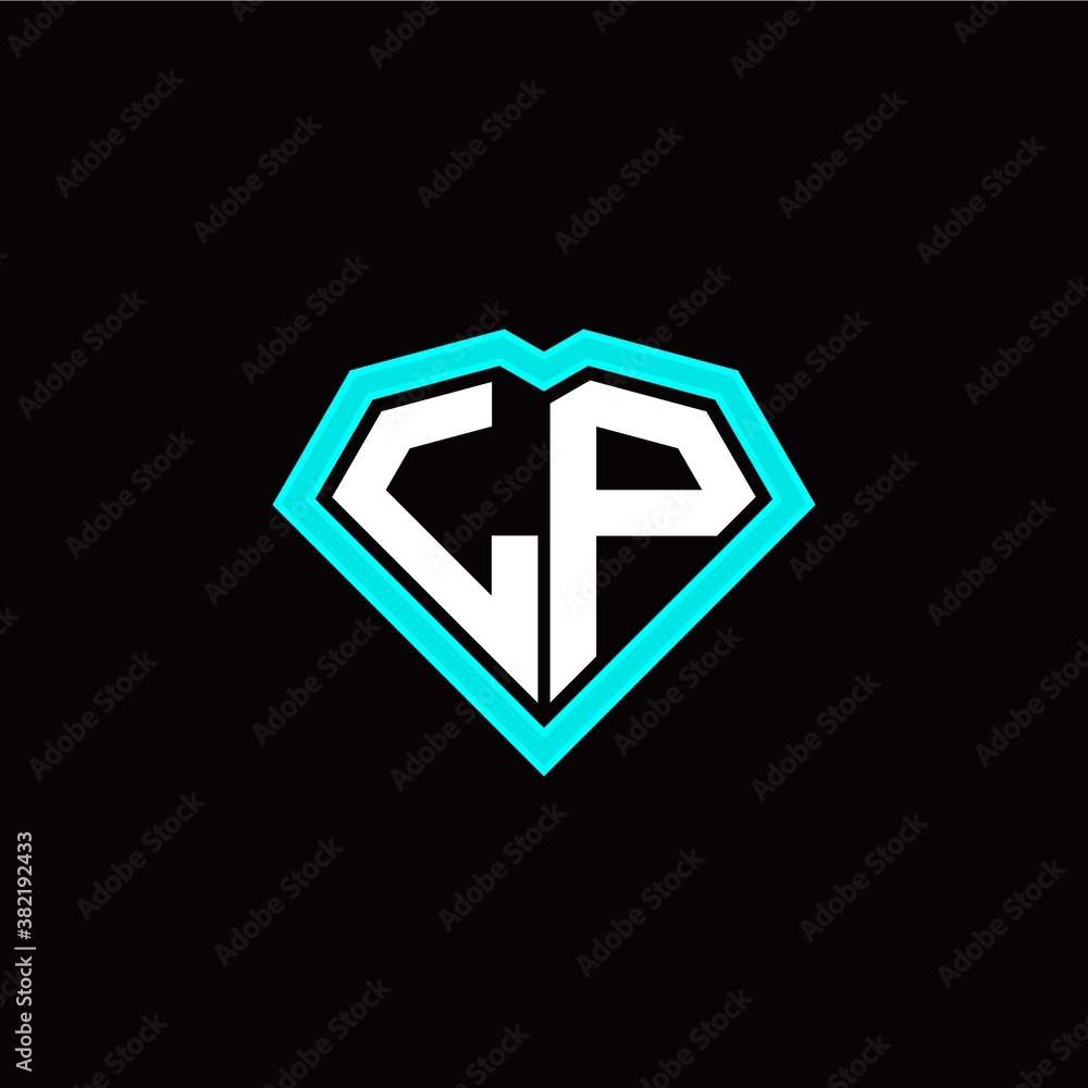 L P initial letter with unique diamond style logo template vector L P initial letter with unique diamond style logo template vector
