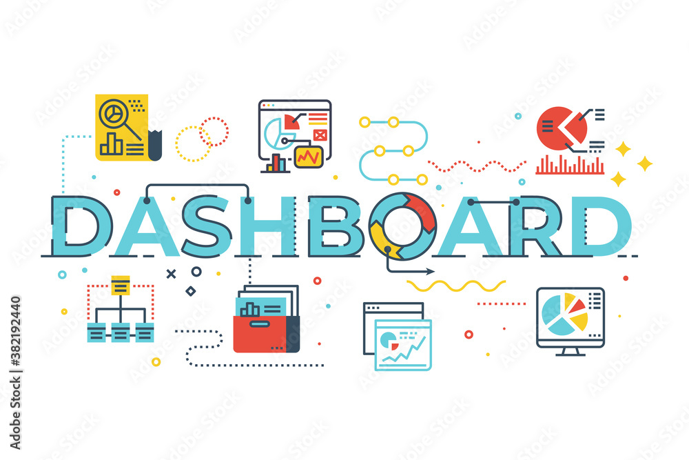 Dashboard word illustration