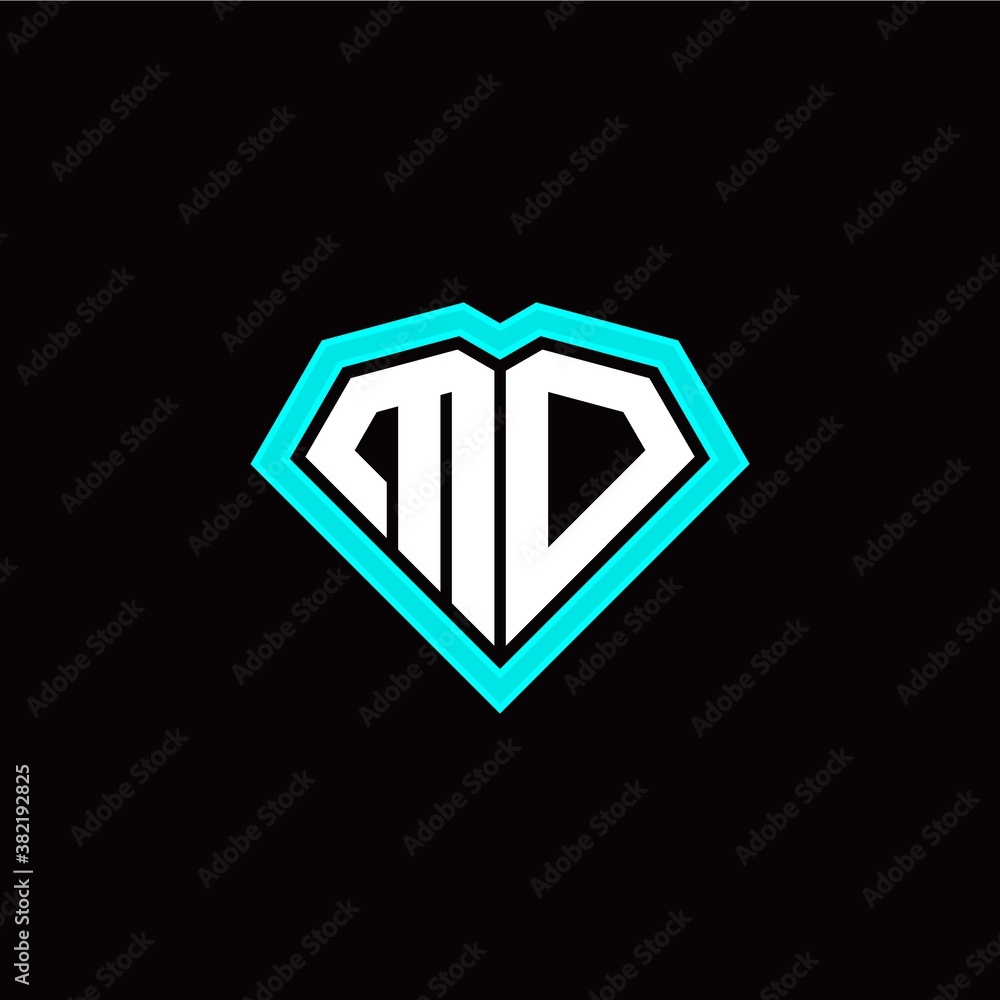 M O initial letter with unique diamond style logo template vector M O initial letter with unique diamond style logo template vector