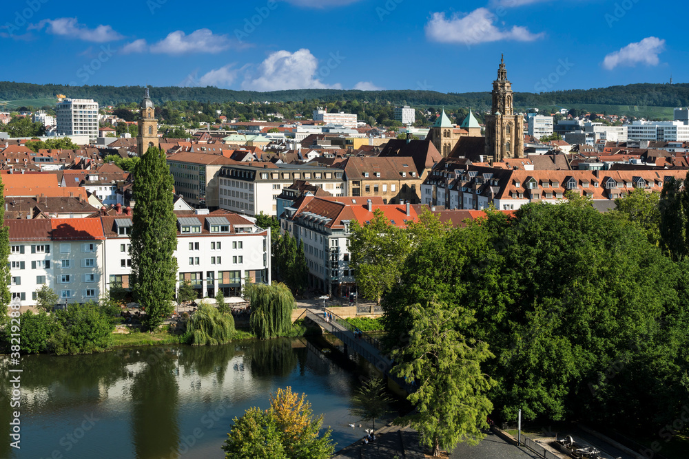 Blick über Heilbronn nach Osten