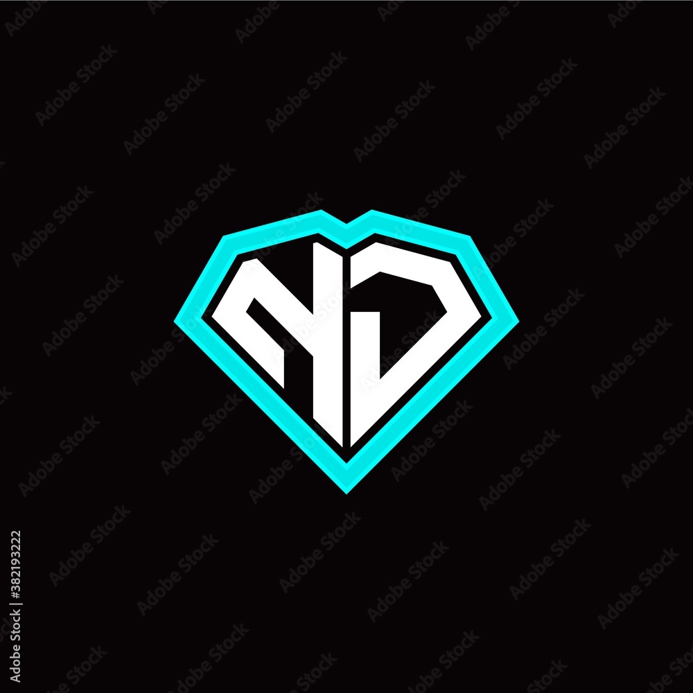 N J initial letter with unique diamond style logo template vector N J initial letter with unique diamond style logo template vector