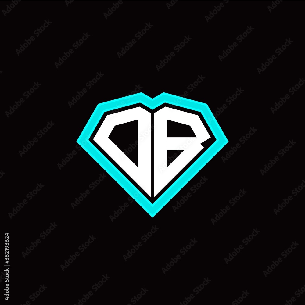 O B initial letter with unique diamond style logo template vector O B initial letter with unique diamond style logo template vector