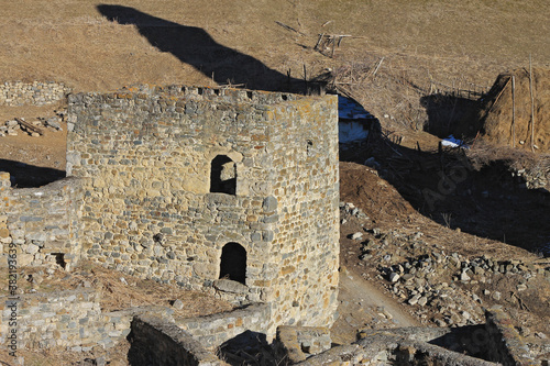 Towers of Ingushetia. Ancient architecture and ruins photo