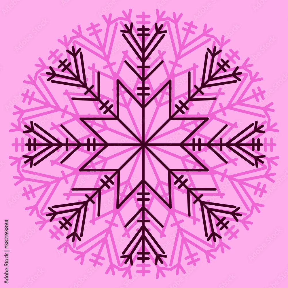 vector snowflake of red. outline of a snowflake. silhouette of the design element. vector snowflake of red. outline of a snowflake. silhouette of the design element.