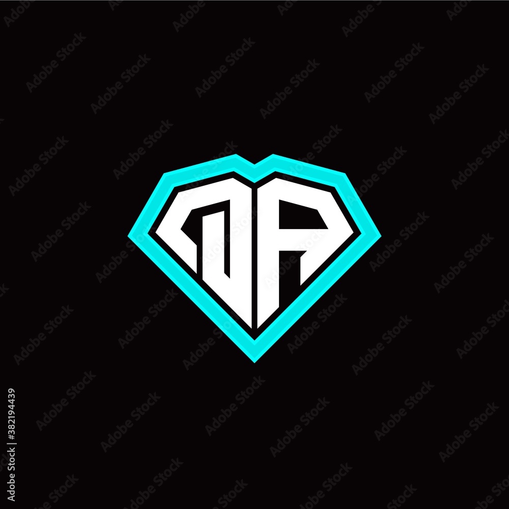 Q A initial letter with unique diamond style logo template vector Q A initial letter with unique diamond style logo template vector