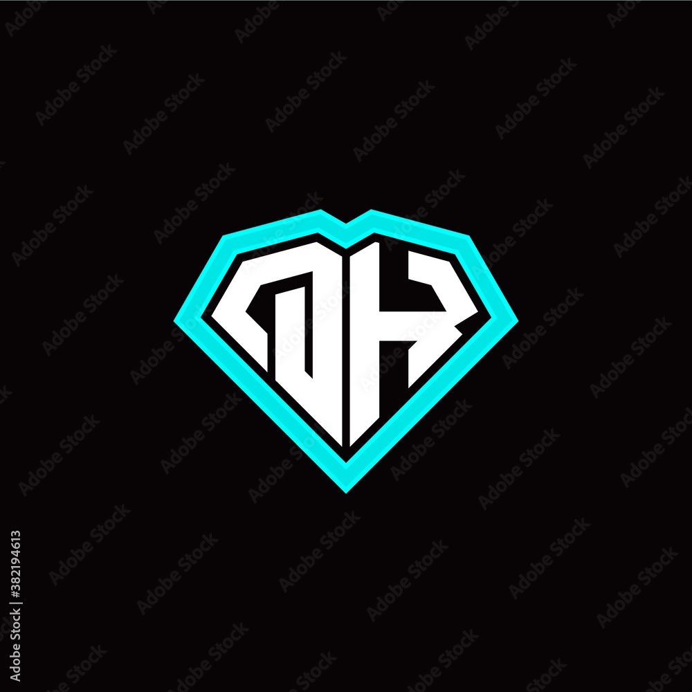 Q K initial letter with unique diamond style logo template vector Q K initial letter with unique diamond style logo template vector