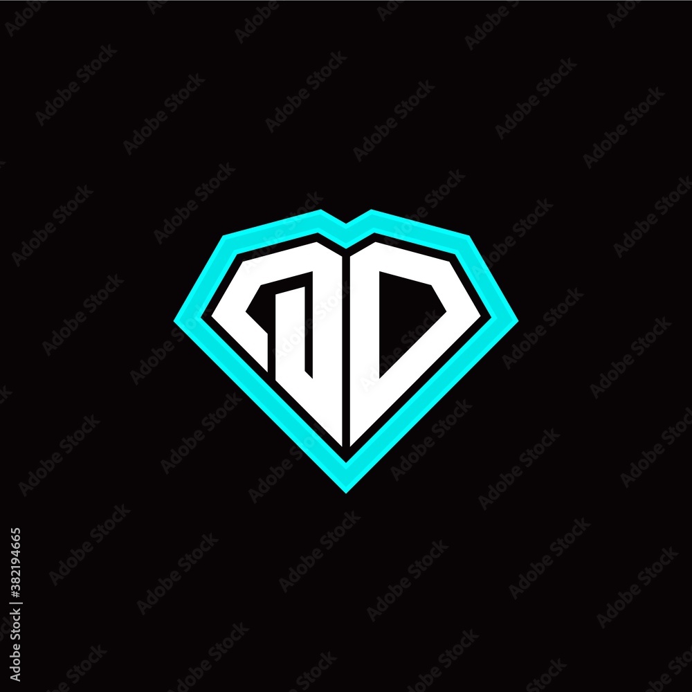 Q O initial letter with unique diamond style logo template vector Q O initial letter with unique diamond style logo template vector