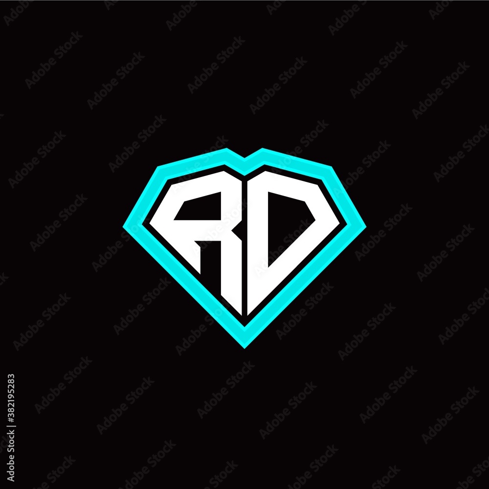 R O initial letter with unique diamond style logo template vector R O initial letter with unique diamond style logo template vector