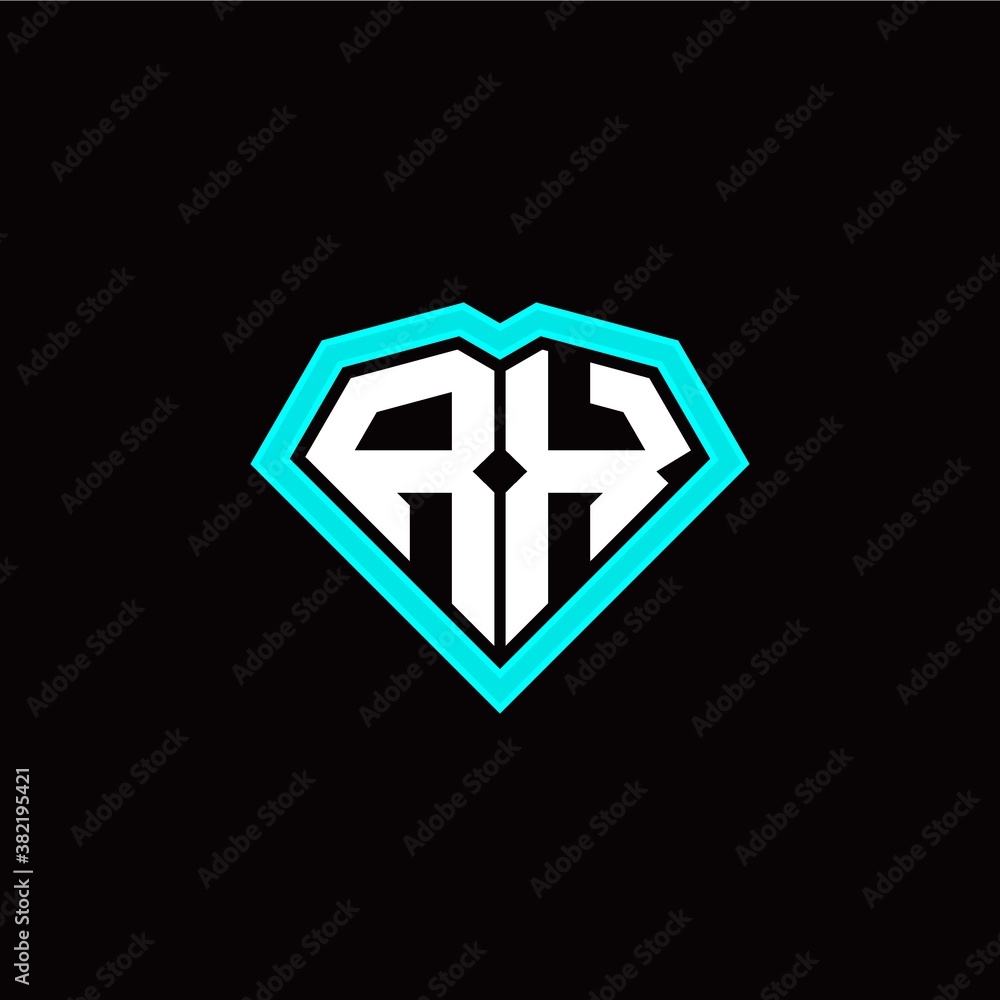 R X initial letter with unique diamond style logo template vector R X initial letter with unique diamond style logo template vector