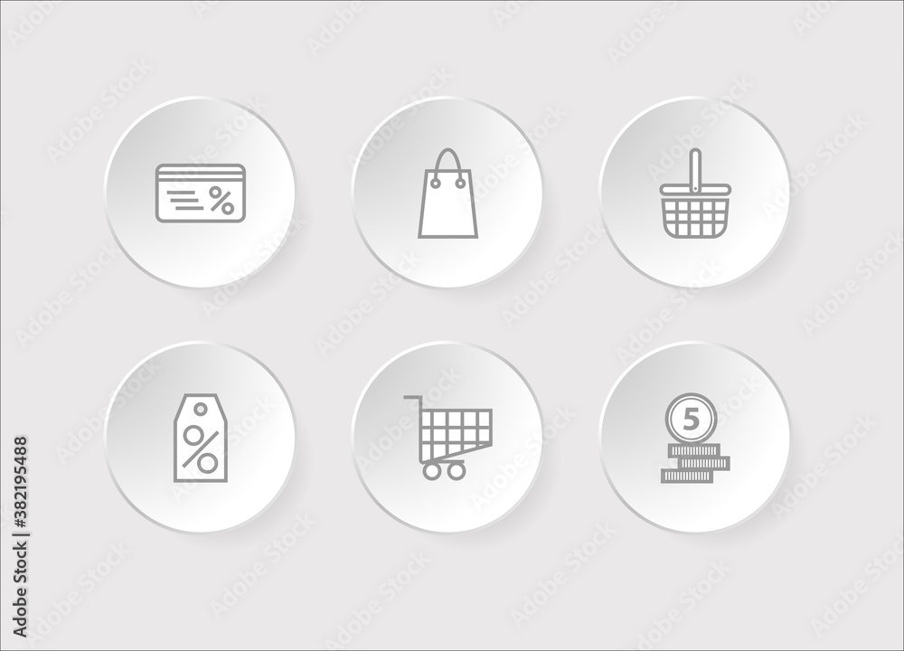 Commerce set of icons for business. Linear monochrome vector isolated illustration Commerce set of icons for business. Linear monochrome vector isolated illustration