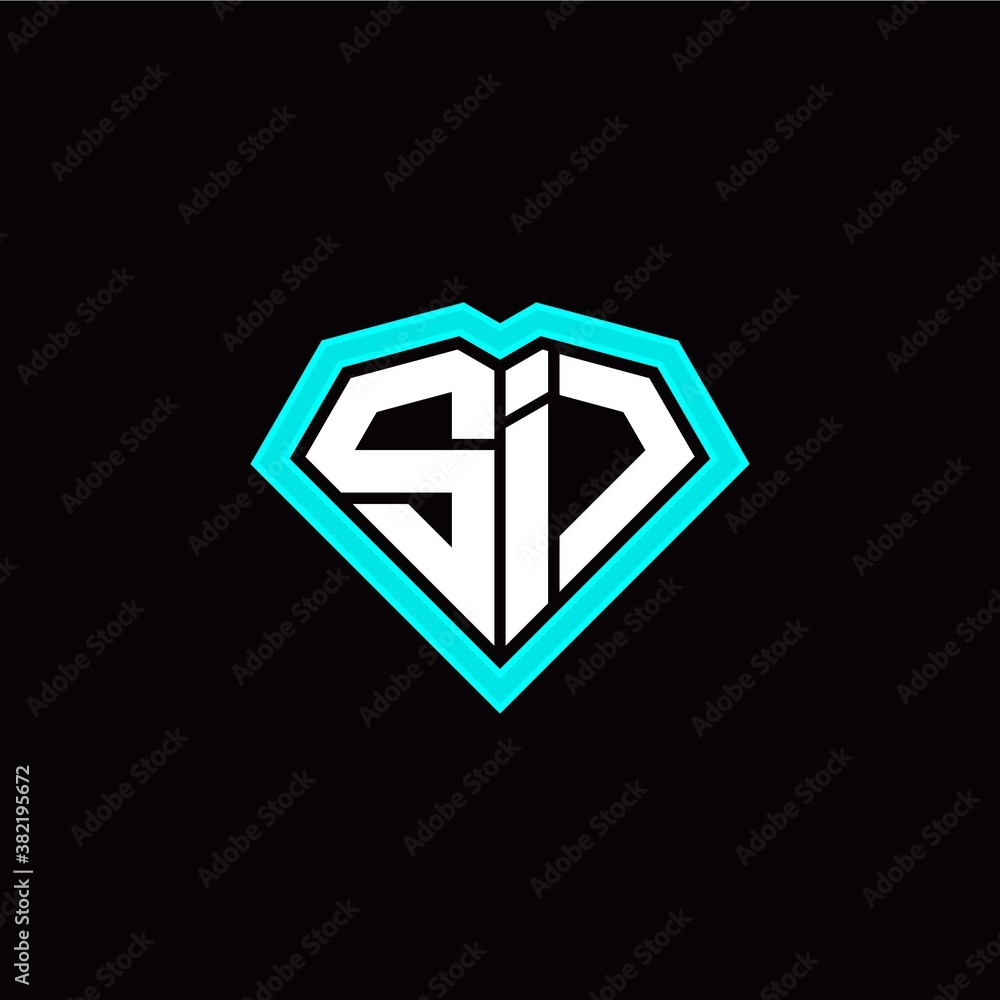 S I initial letter with unique diamond style logo template vector S I initial letter with unique diamond style logo template vector