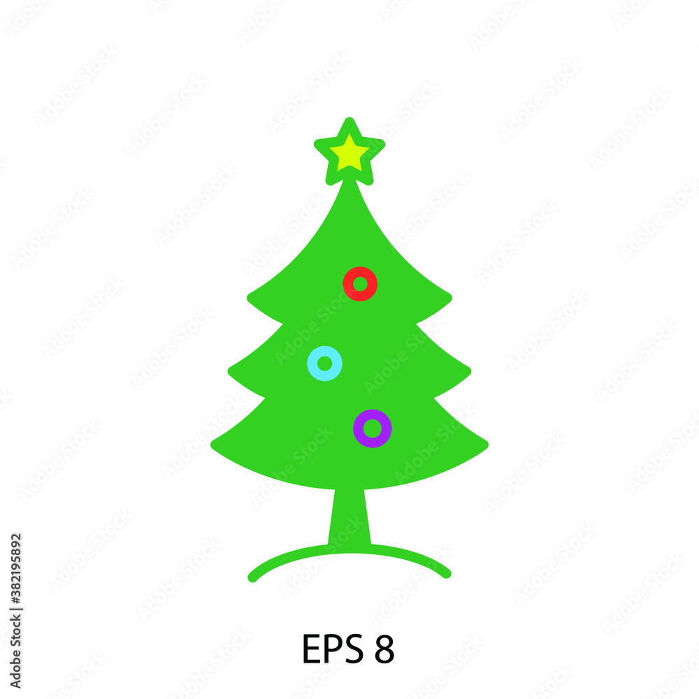 Obraz premium Christmas tree icon
