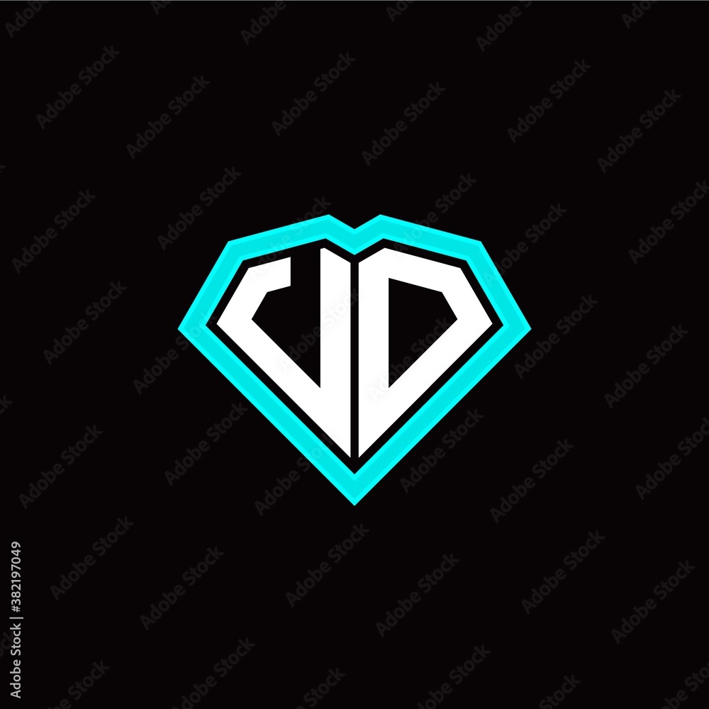 U O initial letter with unique diamond style logo template vector U O initial letter with unique diamond style logo template vector