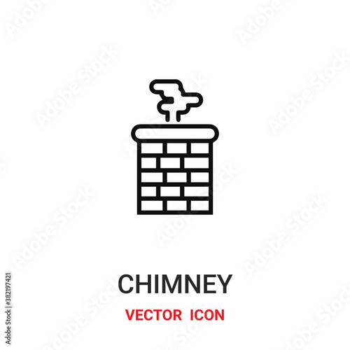 chimney icon vector symbol. chimney symbol icon vector for your design. Modern outline icon for your website and mobile app design.