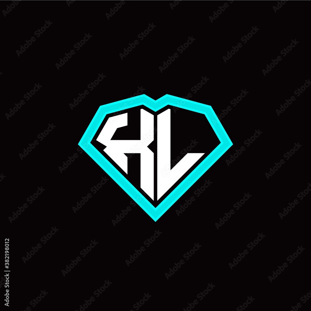 X L initial letter with unique diamond style logo template vector X L initial letter with unique diamond style logo template vector