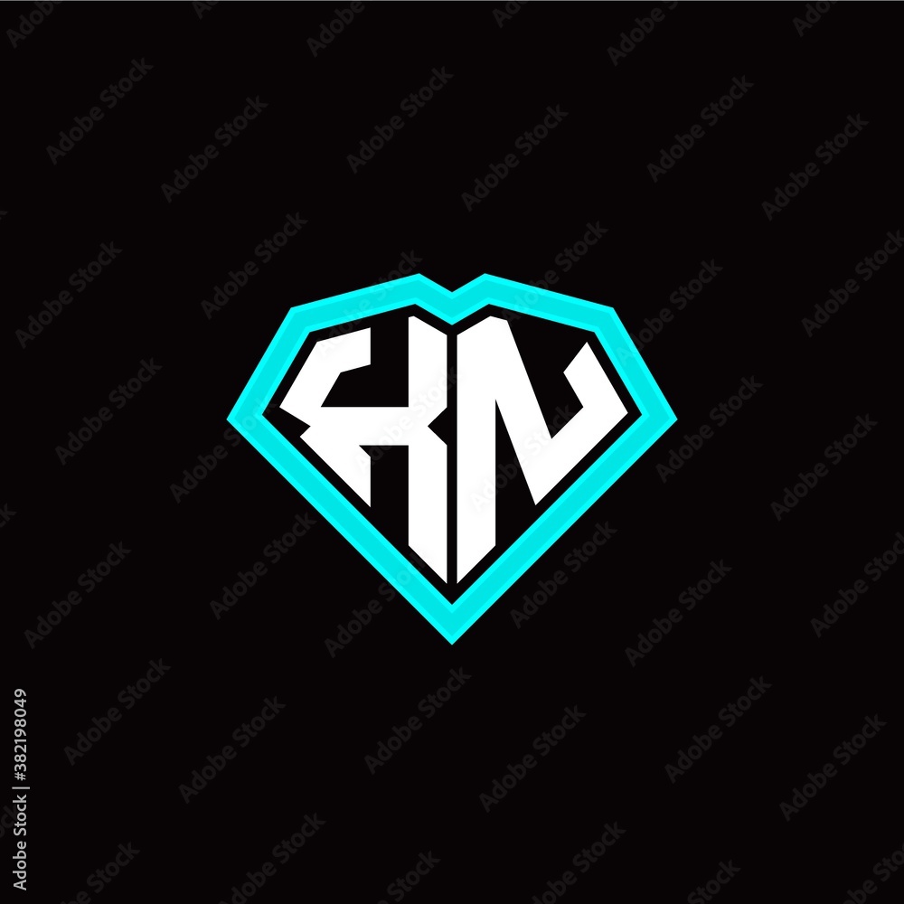 X N initial letter with unique diamond style logo template vector X N initial letter with unique diamond style logo template vector
