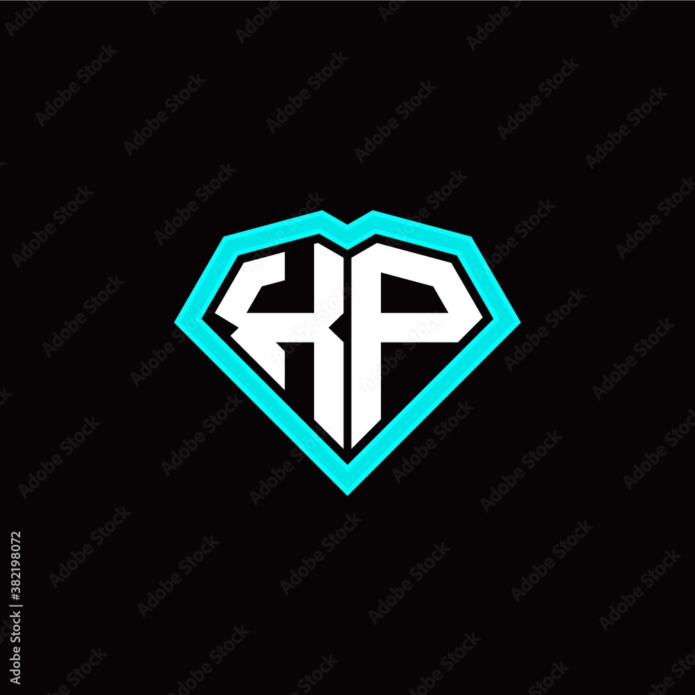 X P initial letter with unique diamond style logo template vector X P initial letter with unique diamond style logo template vector