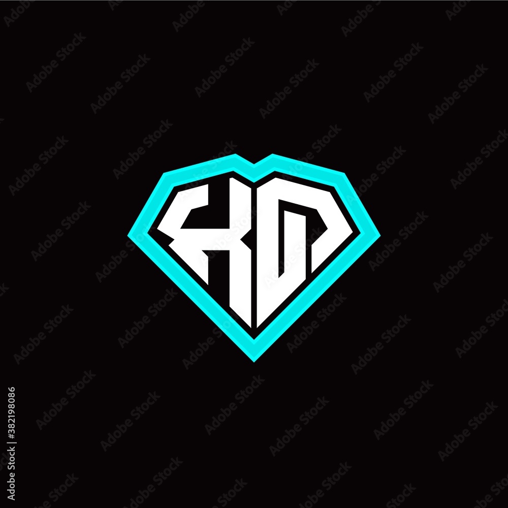 X Q initial letter with unique diamond style logo template vector X Q initial letter with unique diamond style logo template vector