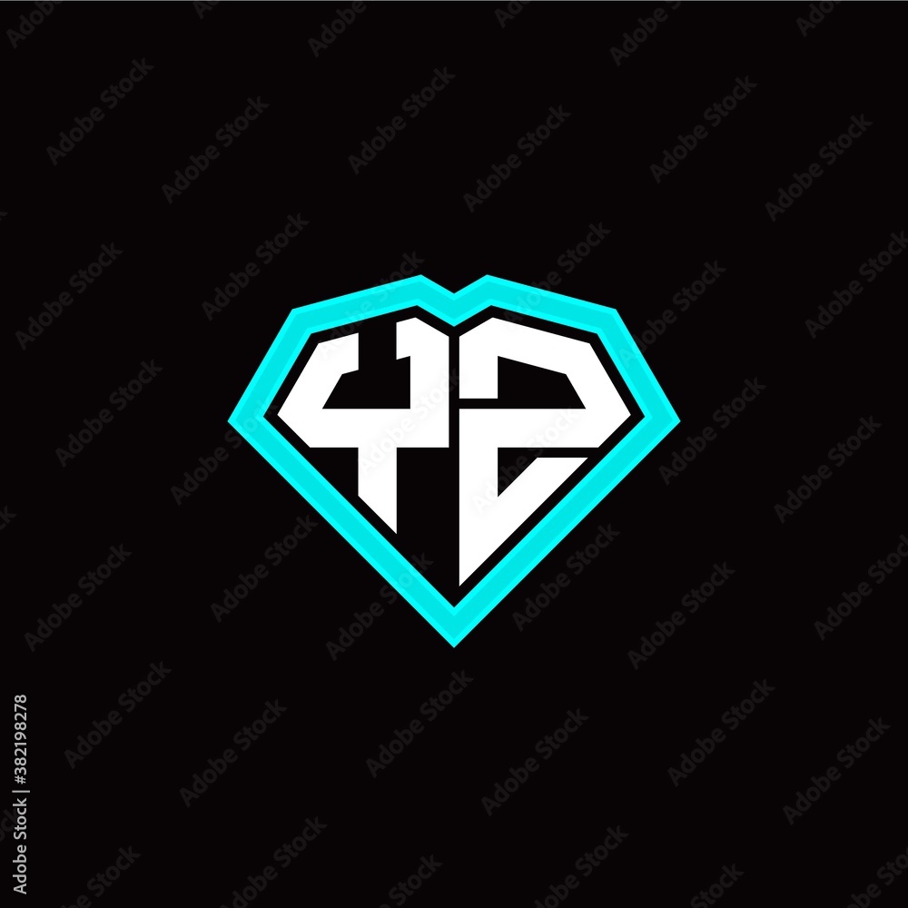 Y Z initial letter with unique diamond style logo template vector Y Z initial letter with unique diamond style logo template vector
