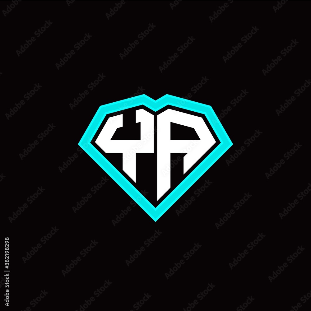 Y A initial letter with unique diamond style logo template vector Y A initial letter with unique diamond style logo template vector