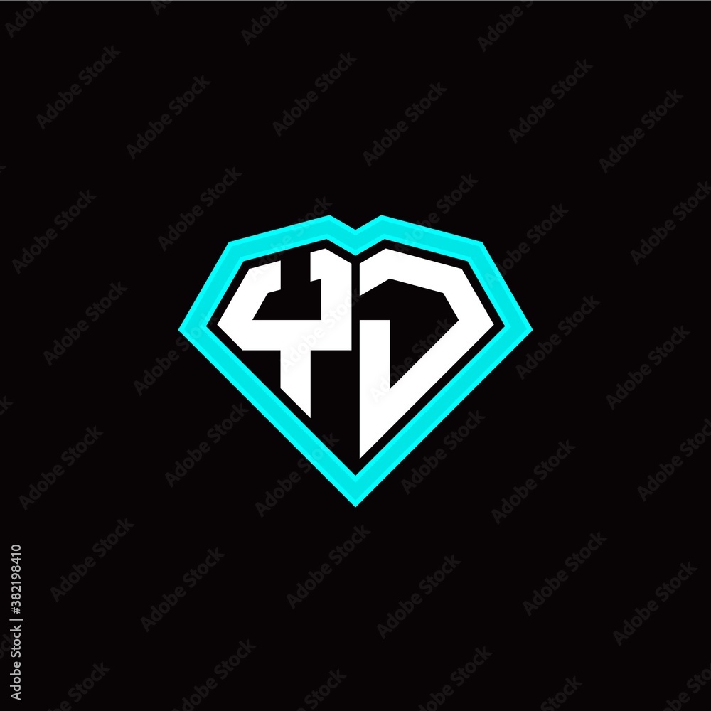 Y J initial letter with unique diamond style logo template vector Y J initial letter with unique diamond style logo template vector