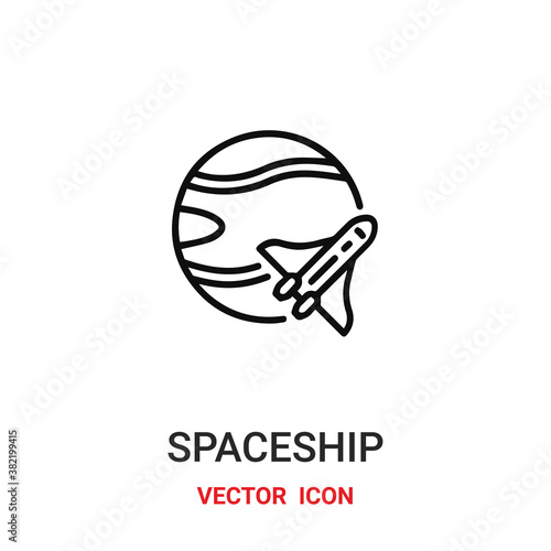 spaceship icon vector symbol. spaceship symbol icon vector for your design. Modern outline icon for your website and mobile app design.