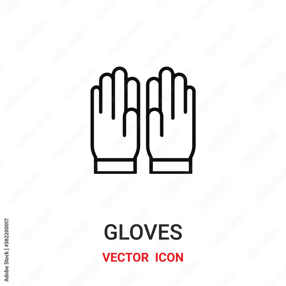 gloves icon vector symbol. gloves symbol icon vector for your design. Modern outline icon for your website and mobile app design. gloves icon vector symbol. gloves symbol icon vector for your design. Modern outline icon for your website and mobile app design.
