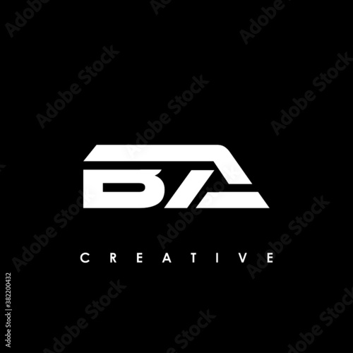 BA Letter logo design vector