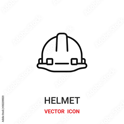 helmet icon vector symbol. helmet symbol icon vector for your design. Modern outline icon for your website and mobile app design.