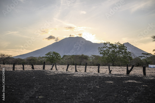 Baluran in sunset time taken from Baluran National Park, Banyuwangi, Indonesia photo