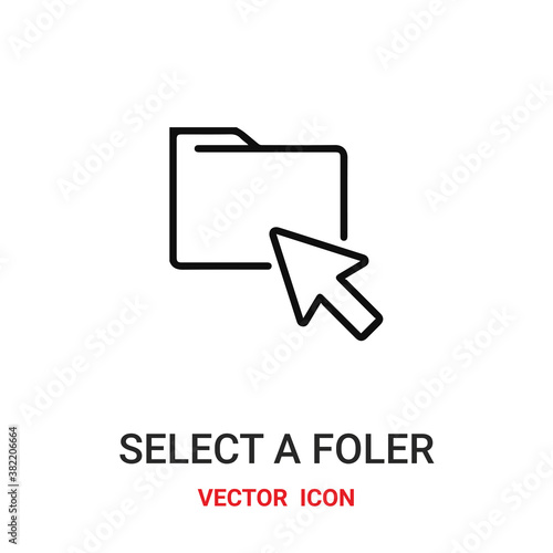 Select a folder vector icon. Modern, simple flat vector illustration for website or mobile app. Select symbol, logo illustration. Pixel perfect vector graphics 