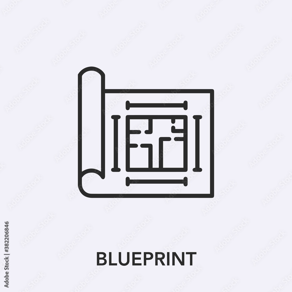 blueprint icon vector sign symbol blueprint icon vector sign symbol