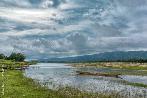 Mountain and river