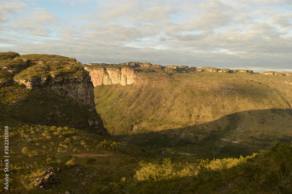 The beautiful mountain landscape of the Chapada Diamantina National Park in Bahia, Brazil