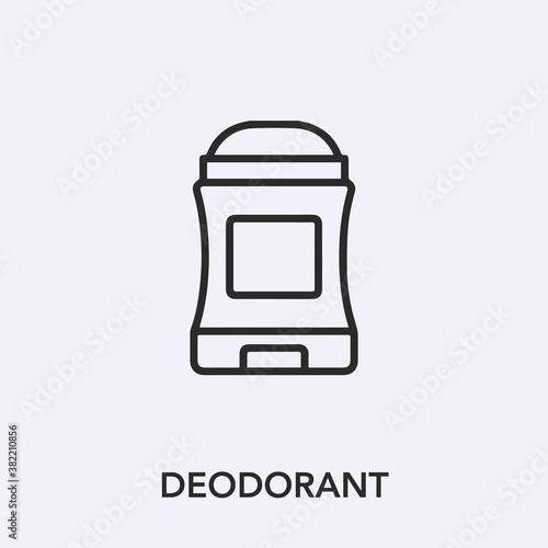 deodorant icon vector. Linear style sign for mobile concept and web design. deodorant symbol illustration. Pixel vector graphics - Vector.