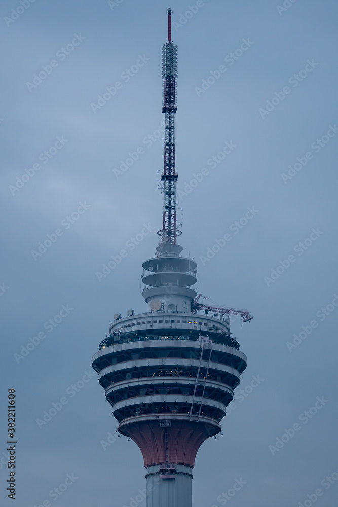 Close-Up of Iconic Kuala Lumpur Tower Deck