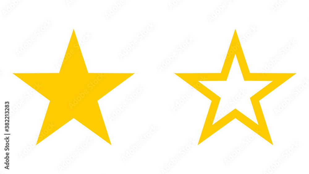 Set of Golden Review or Feedback Stars. Vector Image. Set of Golden Review or Feedback Stars. Vector Image.