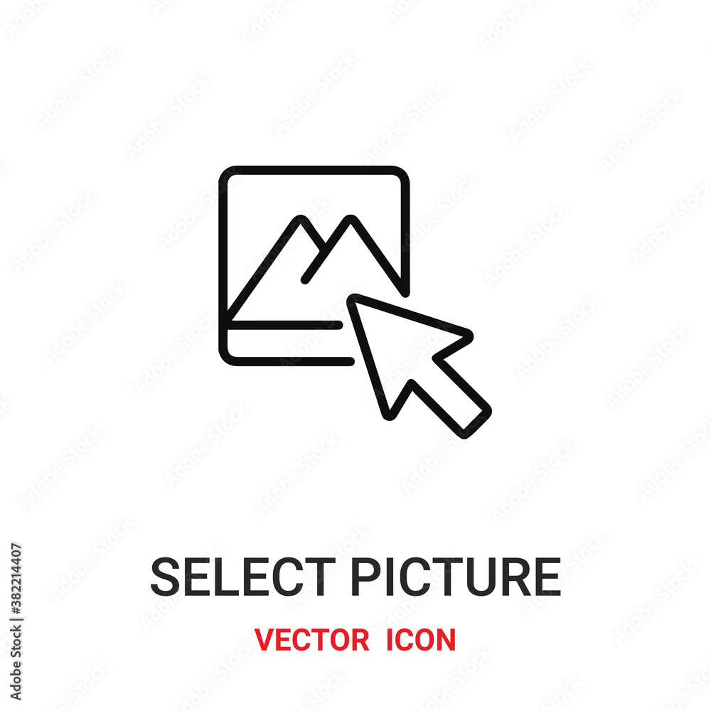 Select picture vector icon. Modern, simple flat vector illustration for website or mobile app.Select image symbol, logo illustration. Pixel perfect vector graphics Select picture vector icon. Modern, simple flat vector illustration for website or mobile app.Select image symbol, logo illustration. Pixel perfect vector graphics