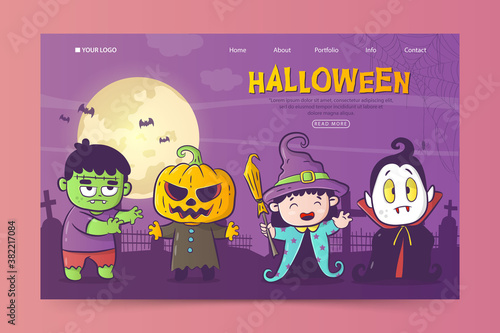 Halloween landing page template