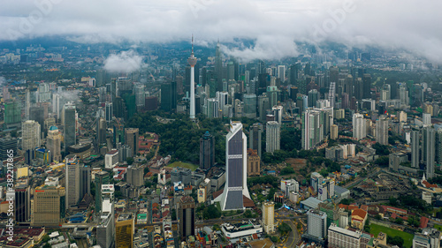 A low fog of Kuala Lumpur  Malaysia.
