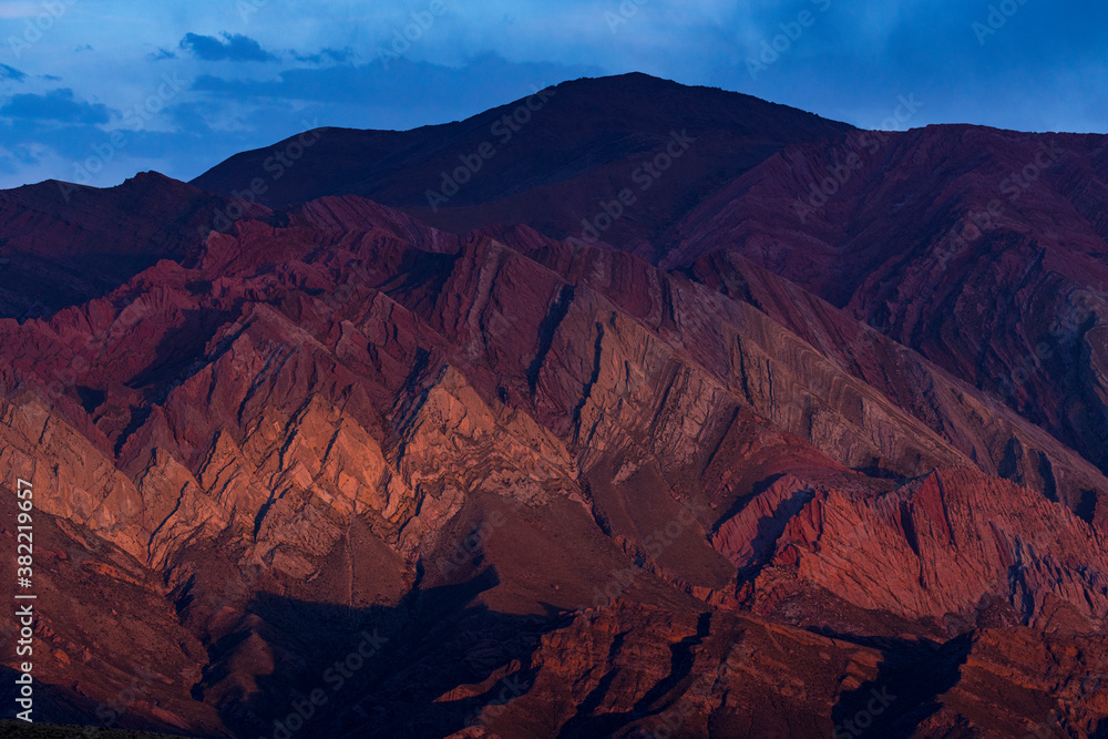 Serranía del Hornocal in the Quebrada de Humahuaca in the province of Jujuy in northwestern Argentina. South America America. UNESCO WORLD HERITAGE SITE