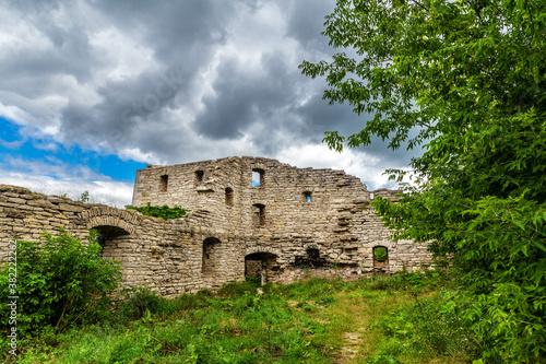 A beautiful castle in ruins in the city of Satanov.