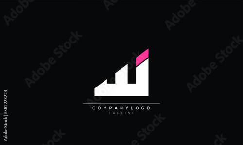 WI Abstract initial monogram letter alphabet logo design