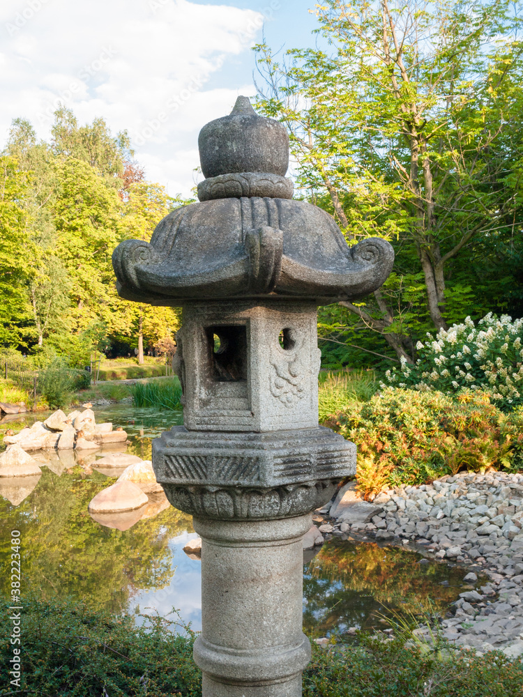 Pagoda sculpture in a Japanese Garden Pagoda sculpture in a Japanese Garden